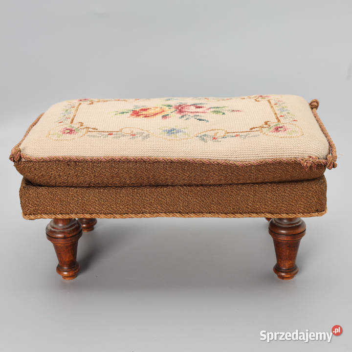 ARTexpert Podnóżek Ludwik Gobelin motyw kwiatowt Meble zachodniopomorskie Dobrzany sprzedam