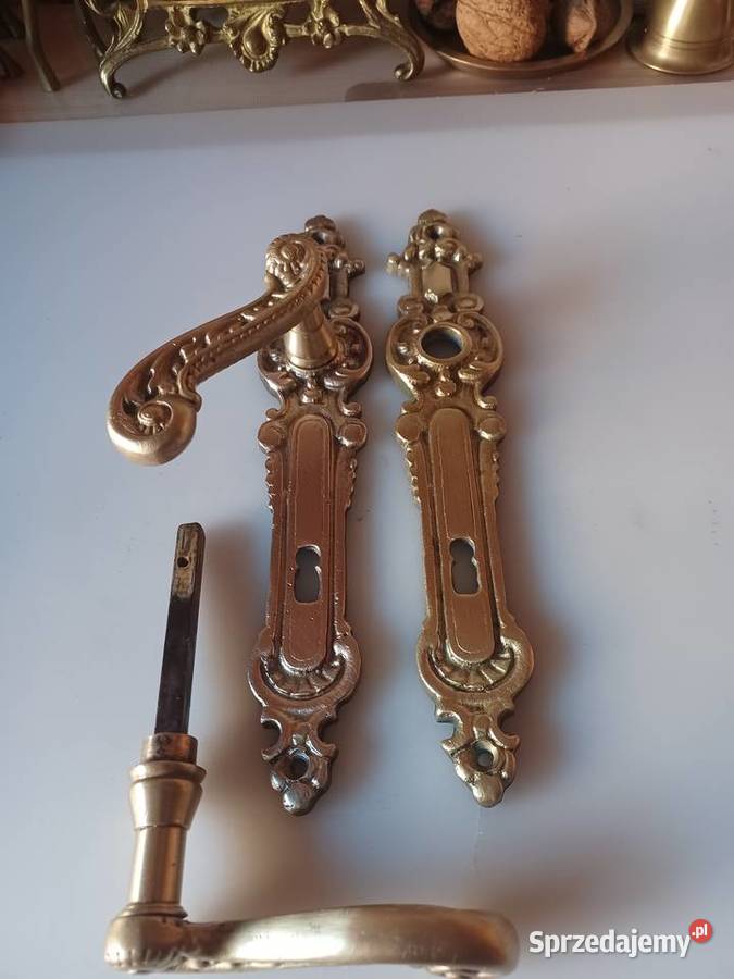 Piękne stare mosiężne szyldy I klamki Poznań