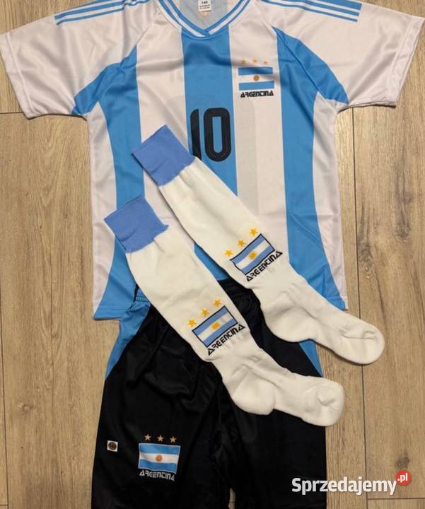 Messi Argentyna Komplecik piłkarski z getrami Rozmiar 122 Łódź