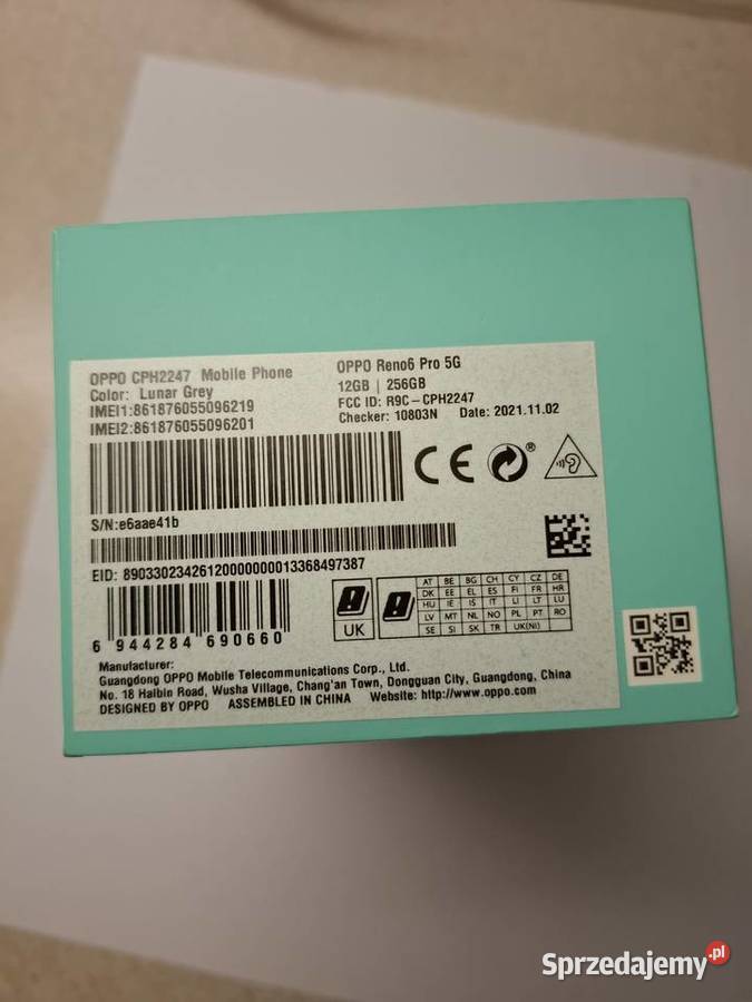 Smartfon Oppo Reno 6 Pro 5G CPH2237 Grafitowy Pozostałe dolnośląskie Zgorzelec sprzedam