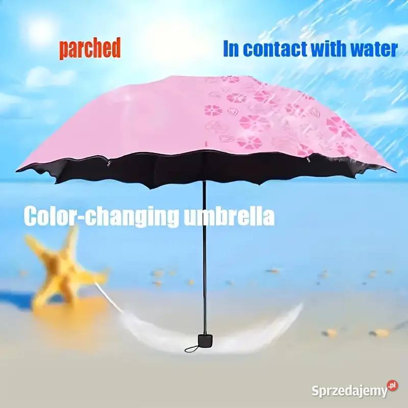 Parasolka Damska z Ochroną UV Różowa AS Galanteria i dodatki