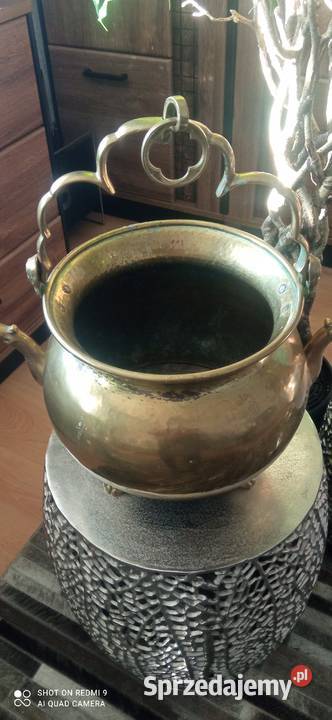 Doniczka mosiężna duża okazja tanio Białystok