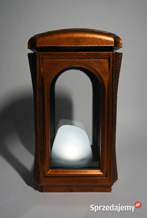 Miedziany znicz żywiczny lampion retro Częstochowa sprzedam