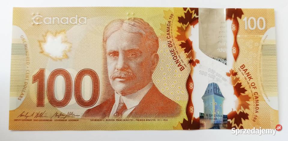 100 2011 r Kanada banknot polimerowy Wrocław