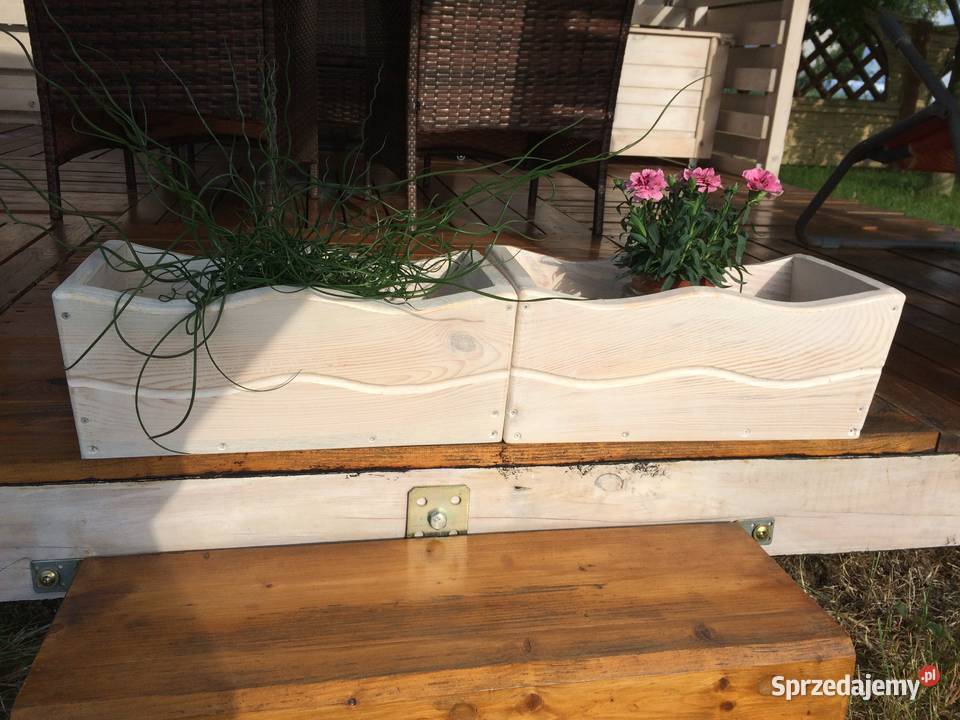 Donica drewniana kwietnik osłonka Krasów