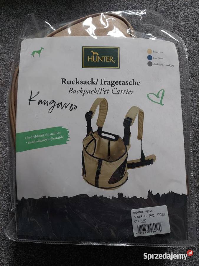 Hunter nosidełko plecak psa kota Dla psów Bydgoszcz