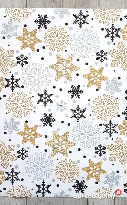 Zestaw 12 serwetek świąteczne gwiazdki na białym biały Boże Narodzenie Chrzanów sprzedam