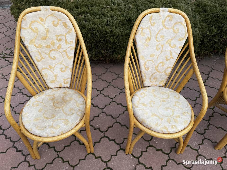 Krzesła rattanowe fotele do stołu rattan ogród Garwolin sprzedam
