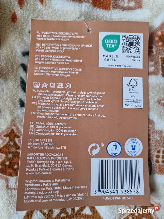 NOWA Poszewka na poduszke domki z piernika Wrocław