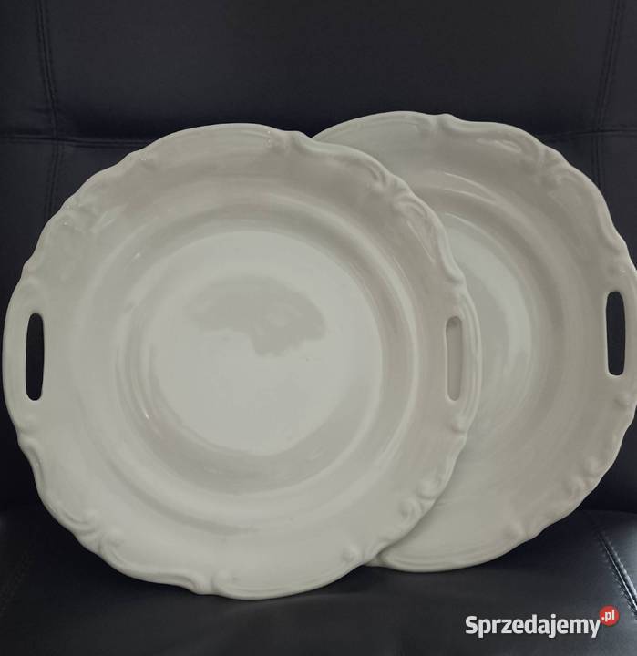 Półmiski okrągłe Ćmielów z rączką