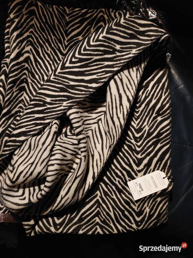 Nowy szal zebra i siwy z czarnym 180 x 70 Uniseks Wrocław sprzedam