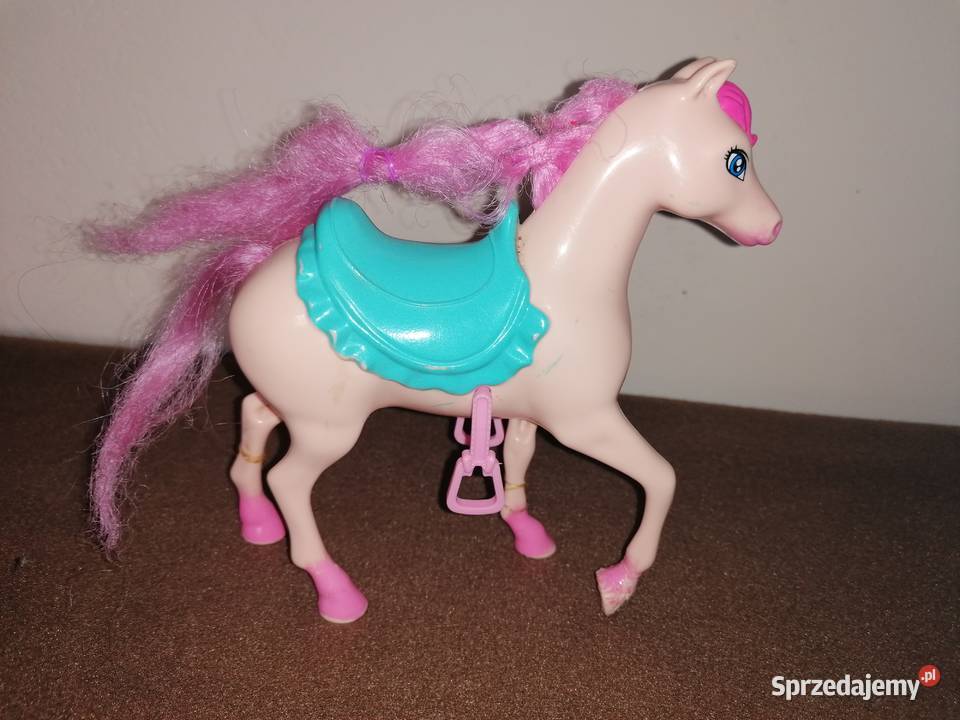 Konik lalki BarbieKoń kremowy zielone siodło 3 lata+ Łódź sprzedam