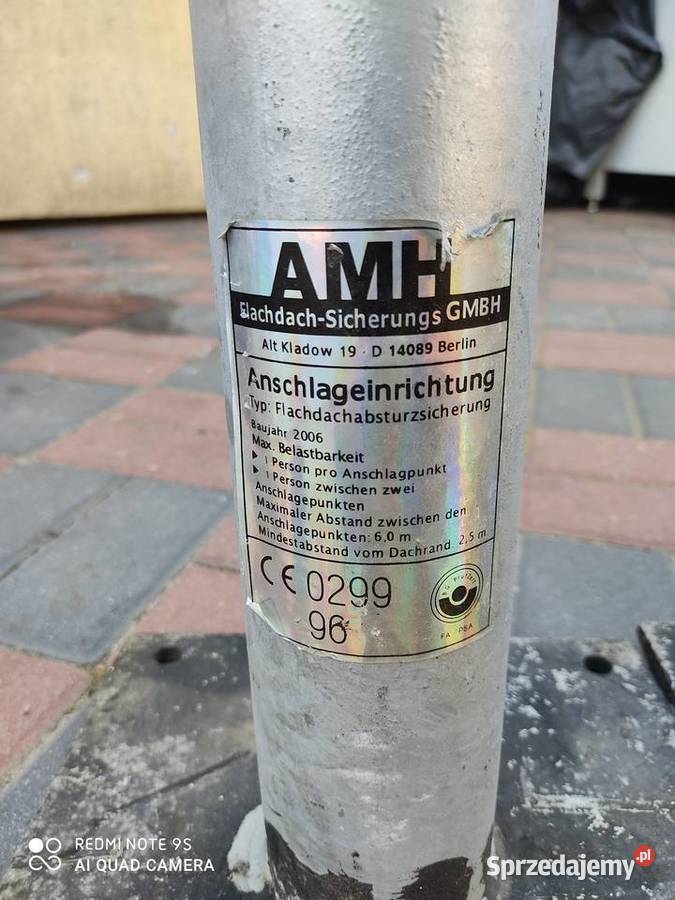 pojedynczy punkt kotwiczenia Securant kotwica Nowy Tomyśl