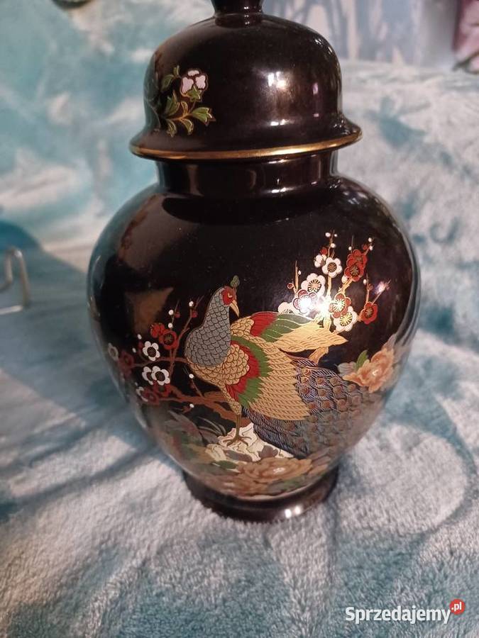 Porcelana Japonia amforka z pokrywą8 łódzkie Łódź
