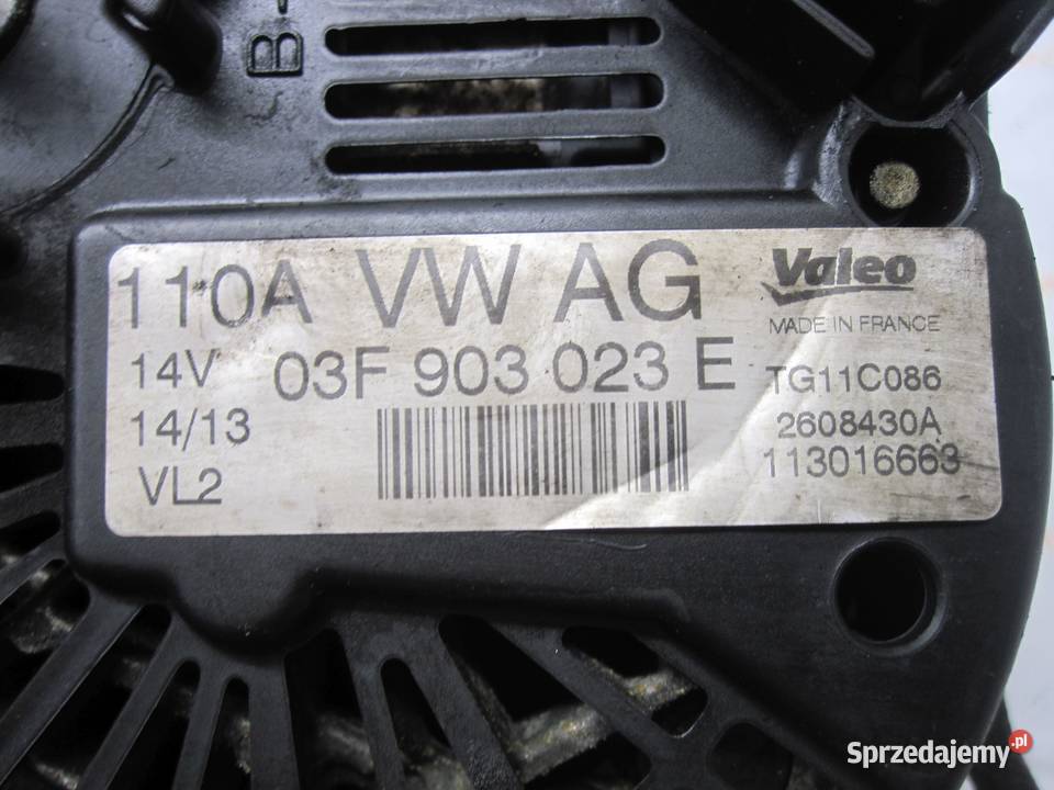SKODA FABIA 12 TSI CBZD CBZ 105 alternator