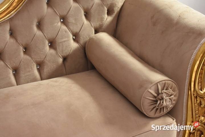 Złota Pałacowa Sofa Kanapa Leżanka Szezlong Kraków
