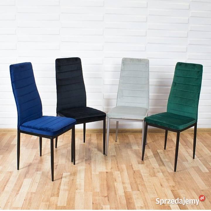 Krzesło nowoczesne designerskie welurowe różne kolory