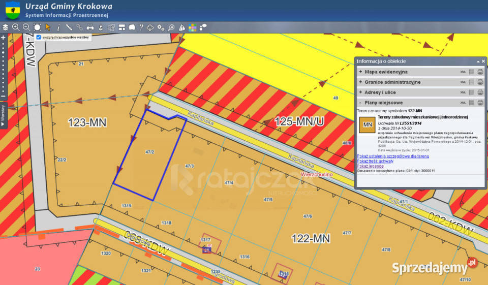 Grunt na sprzedaż Wierzchucino Kapitańska 1239m2 telefon pomorskie