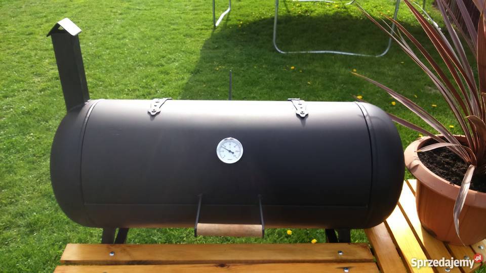 Grill ogrodowy duży blaty robocze masywny Łuków