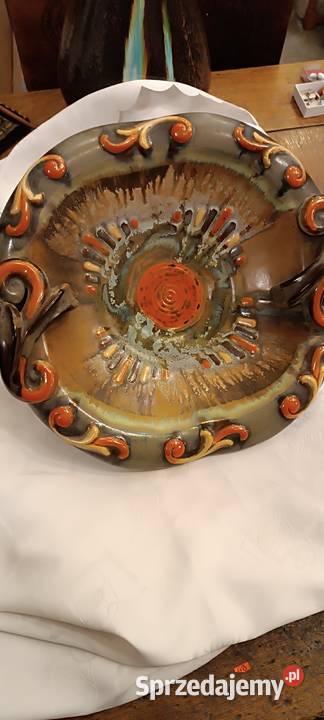 Ceramiczna patera Stettin Niemcy lata 30te małopolskie Kraków