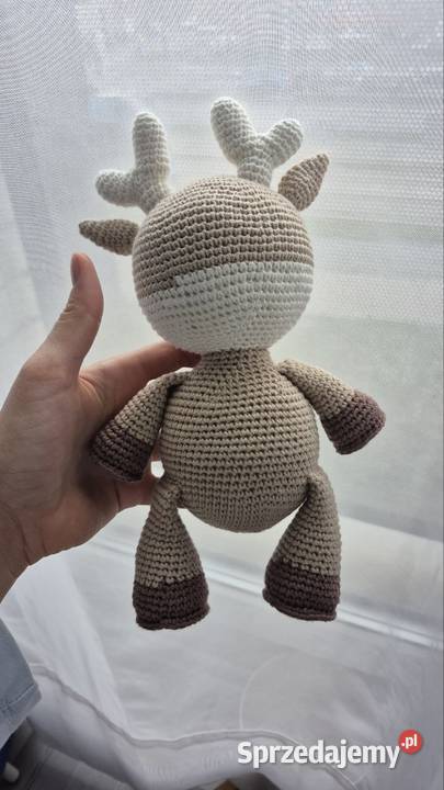 Zabawka jeleń wykonana na szydełku Wrocław