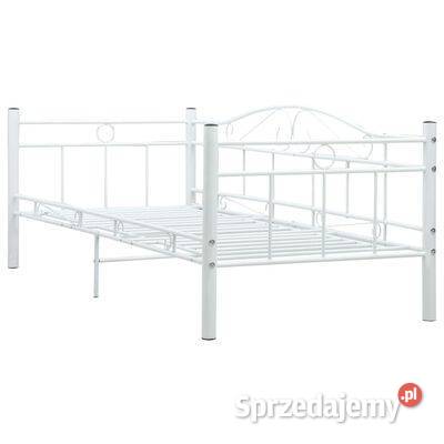 vidaXL Rama leżanki biała metalowa 90 x 200 Warszawa sprzedam