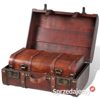 vidaXL Drewniane kufry vintage brązowe 2 Warszawa