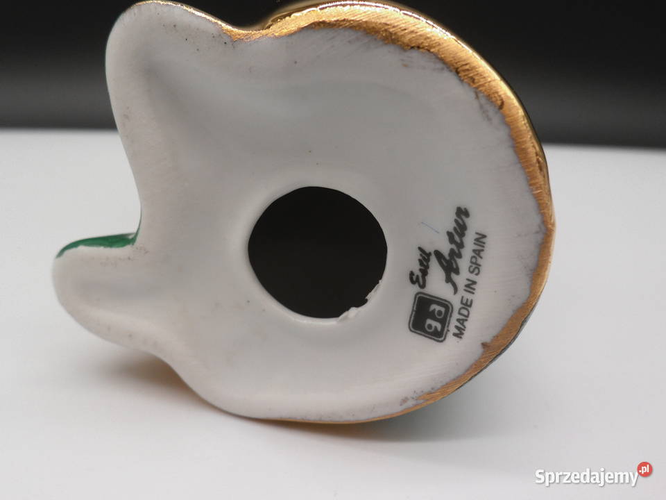 Porcelanowy kot ESTIL ARTUR Hiszpania Malachit Raszków