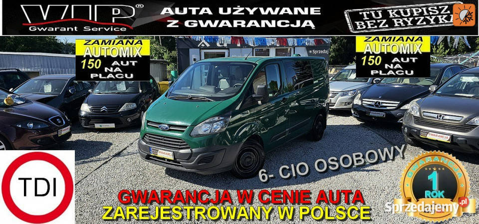 Ford Transit Custom Brygadówka 6 os HAK Skóry dolnośląskie Świdnica