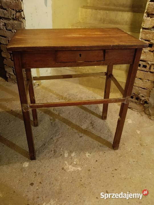 Stary dębowy stolik pod radio lata ok 1940