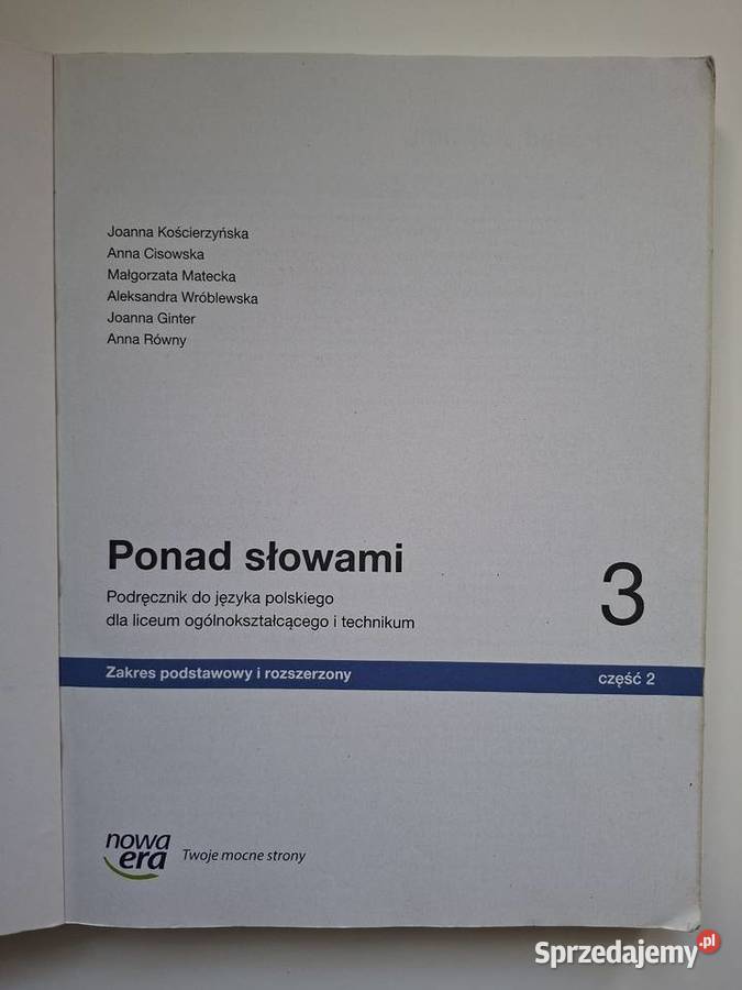 Ponad słowami 3 podręcznik cz2 miękka Małkinia Górna