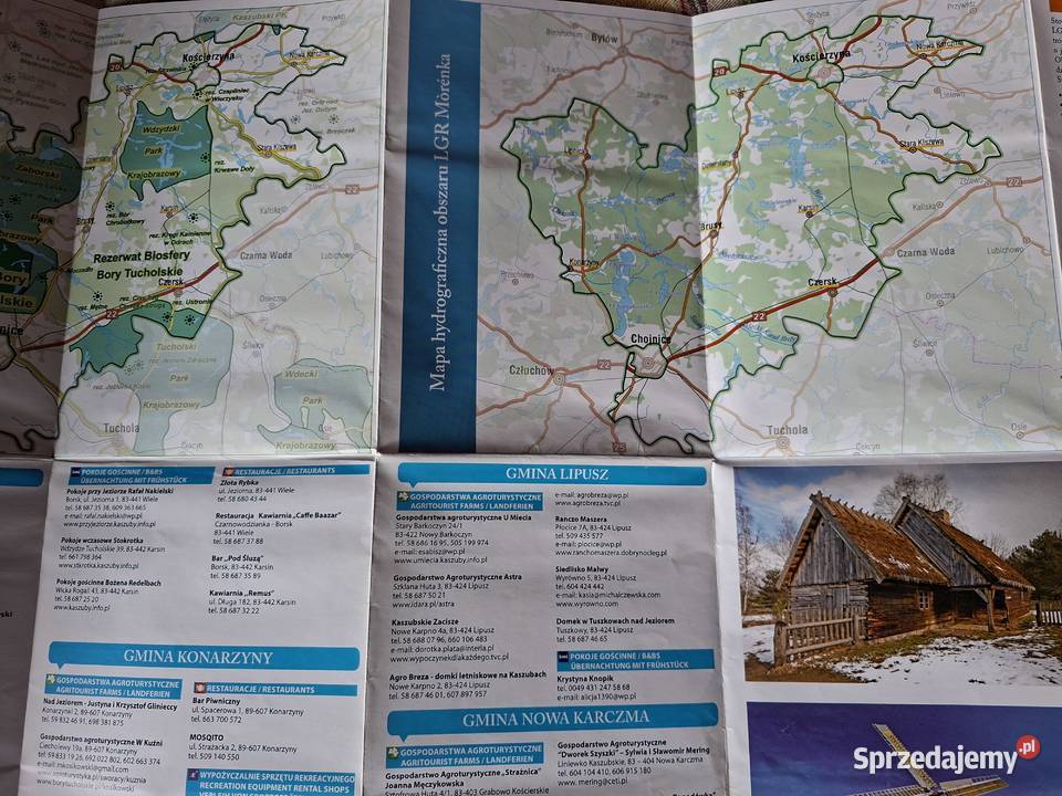 Między Brdą a Wdą mapa turystyczna 1100 000 Kraków