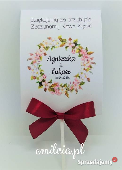 Lizaki Pamiątka Prezent Podziękowanie Gości Ślub