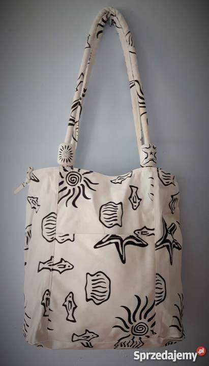 Mocna Torba na plaże i na co dzień biały Katowice