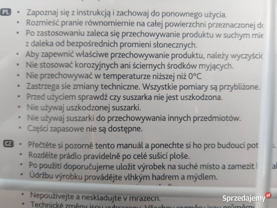 NOWA Suszarka na bieliznę pranie ubrania Zabrze