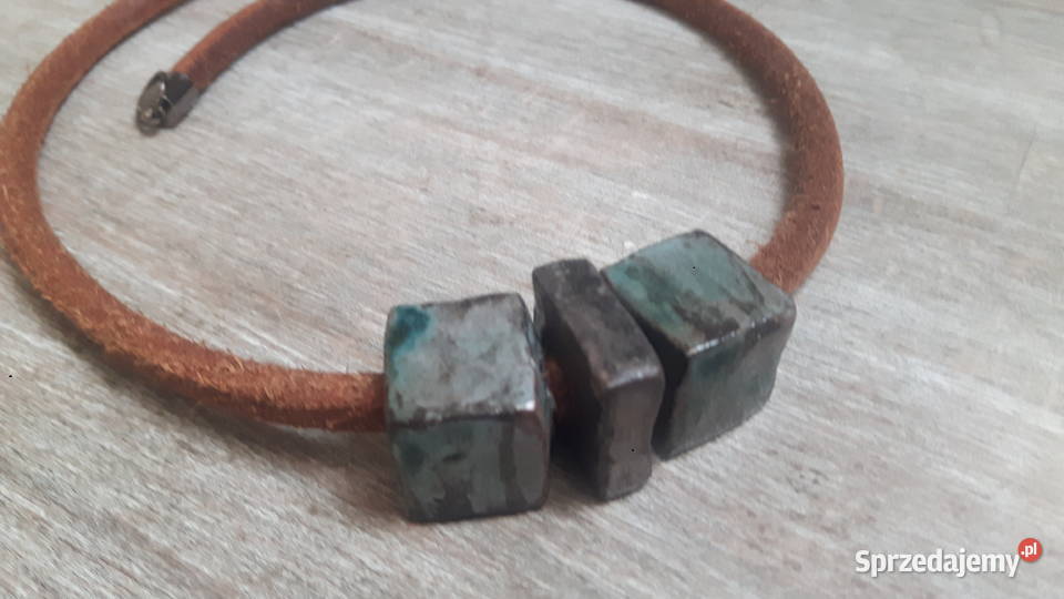 Naszyjnik ceramiczny ręcznie wykonany Otwock