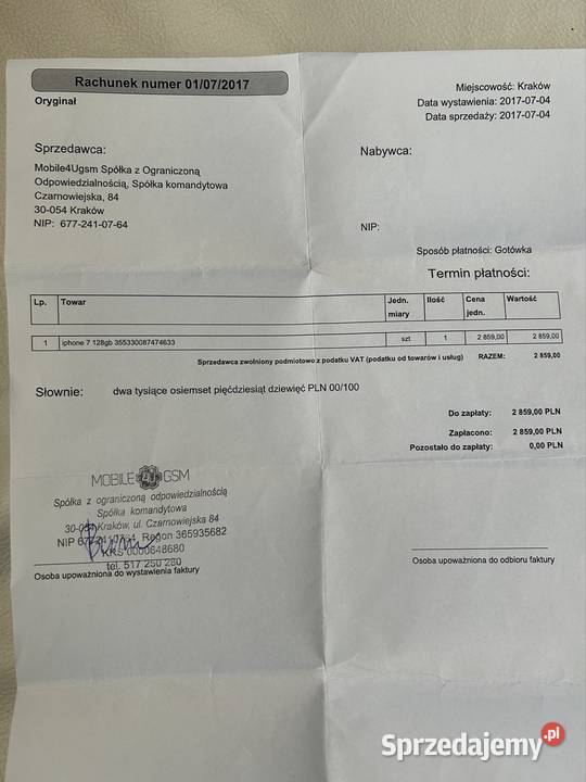 iPhone 7 128Gb Roze Gold stan idealny