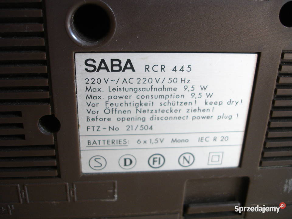 Radiomagnetofon SABA RCR445 Zielona Góra sprzedam