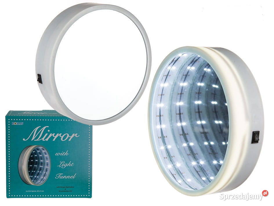 Lusterko z efektem tunelu LED śląskie Pawłowice
