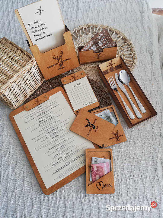 Drewniana tabliczka rezerwacja do restauracji Gliwice