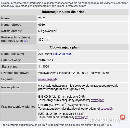 Niegowonice działka budowlanozielona 3 396 m ze 136m śląskie