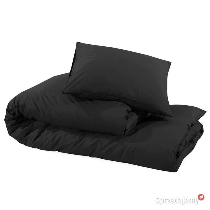 Zestaw pościeli czarny 200x220 lekka mikrofibra Warszawa