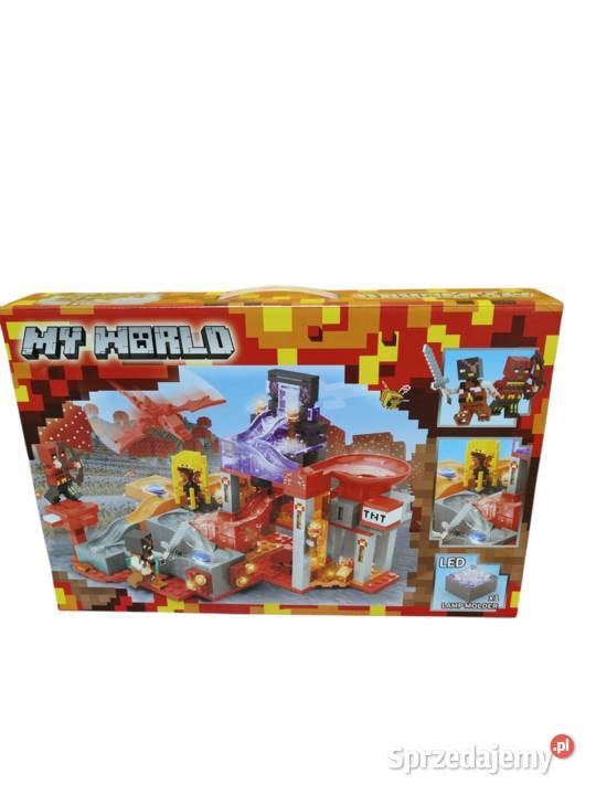Zestaw klocków My World Świat Nether klocek led Mszczonów sprzedam
