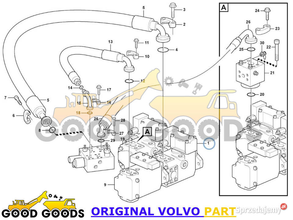 VOLVO POMPA HYDRAULICZNA P2 15068638 11709023 Władysławów