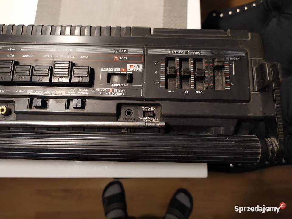 Radio Magnetofon 2 Kasetowy SHARP WQT234 Unikat lubuskie Sulęcin