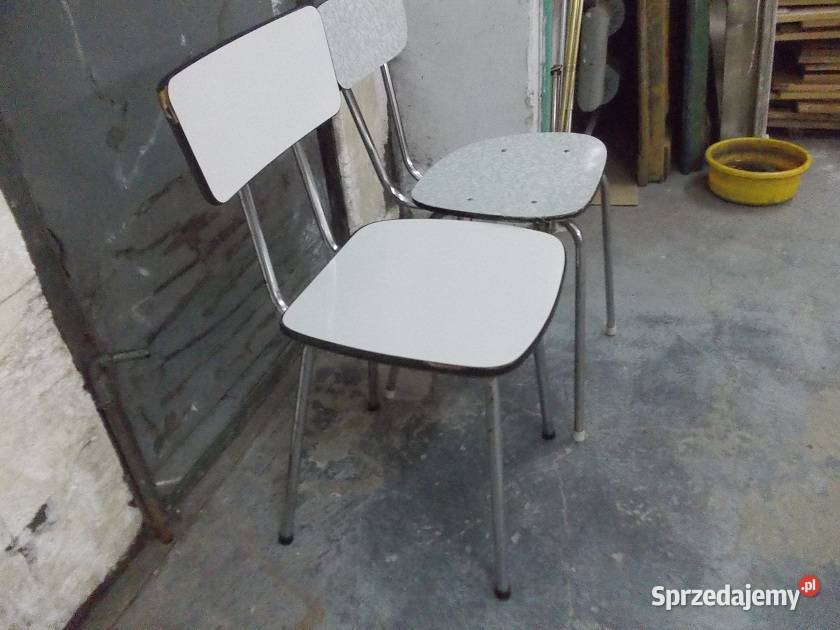 Stare krzesła chromowane Czechosłowackie PRL Bielsko-Biała