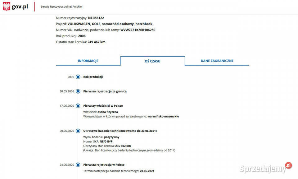 Volkswagen Golf Benzyna Zarejestrowany VAT marża Elbląg sprzedam