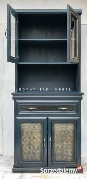 Witrynakredens w stylu shabby chic niebiesko Przeworsk