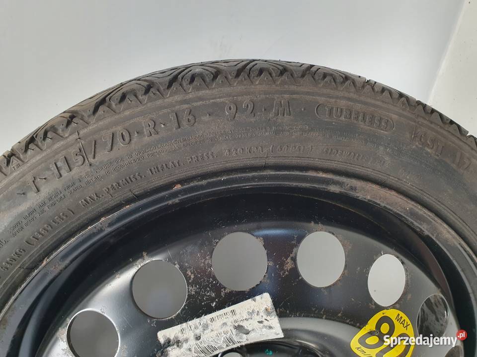 KOŁO DOJAZDOWE dojazdówka 11570 R16 2160115 Chełm