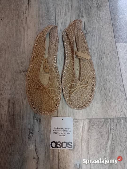 40 ASOS Design Beżowe ażurowe baleriny z Kraków sprzedam